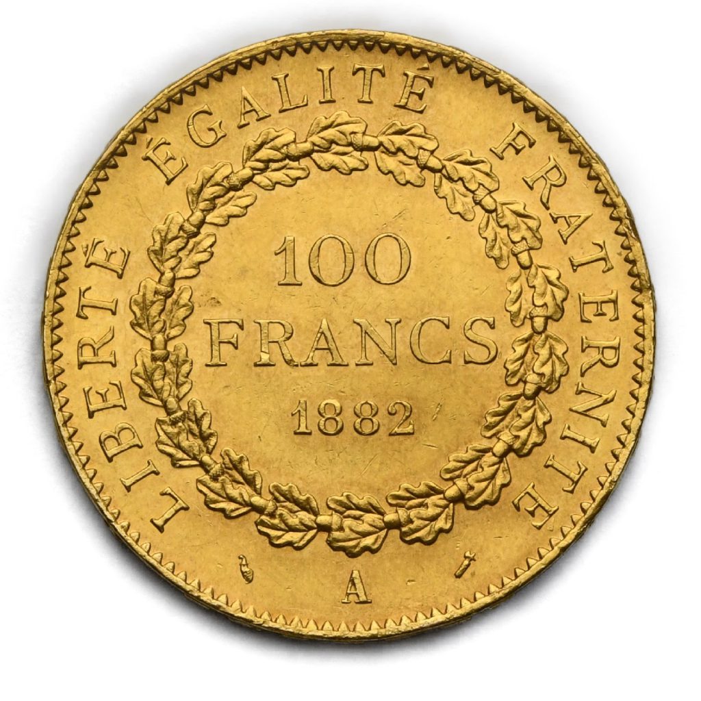 100 Frank Anděl – 1882 A