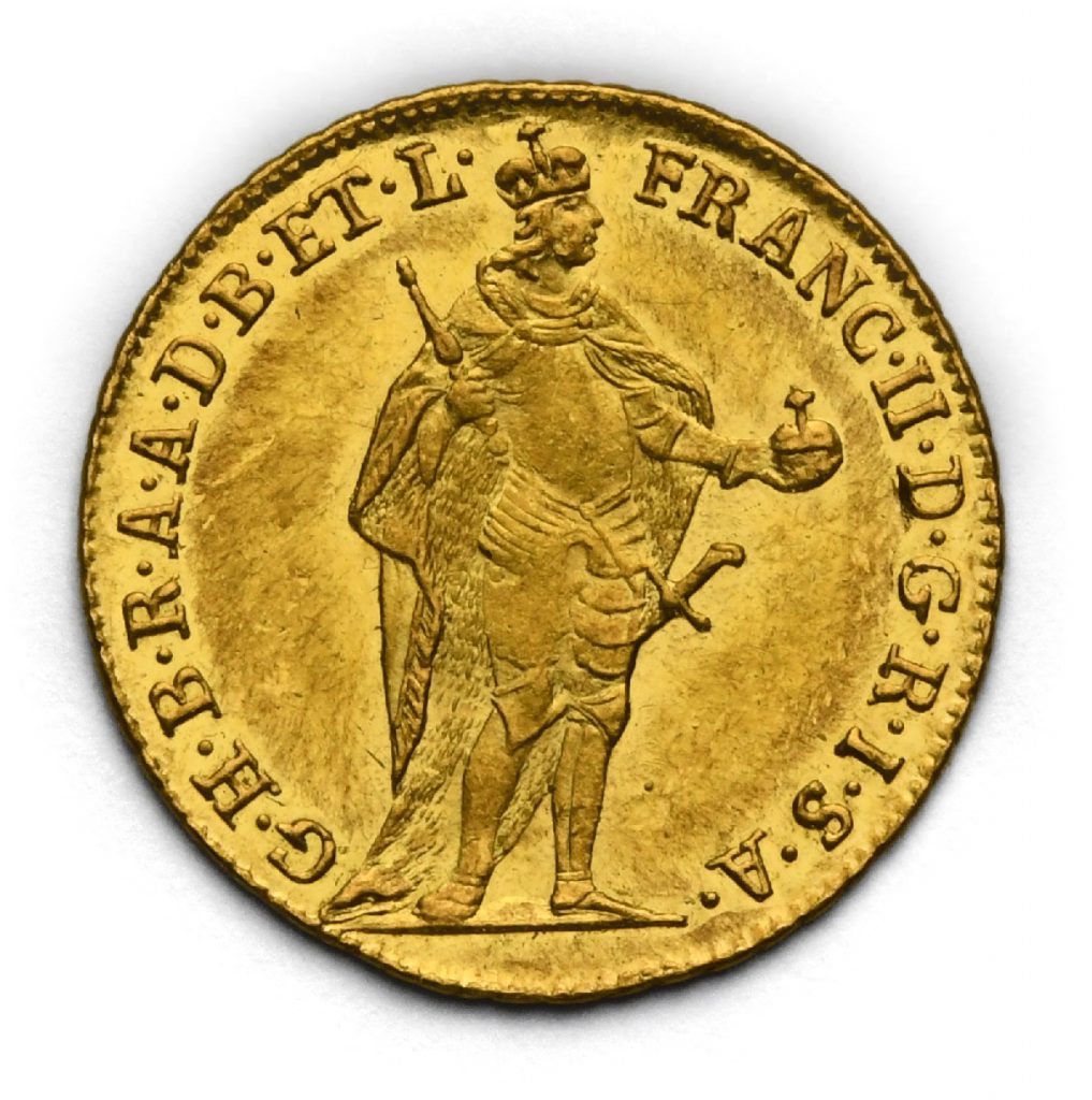 Dukát František II. 1796 KB – Stojící panovník