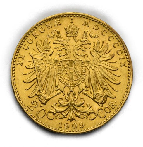 20 Koruna Františka Josefa I. 1909 Marschall
