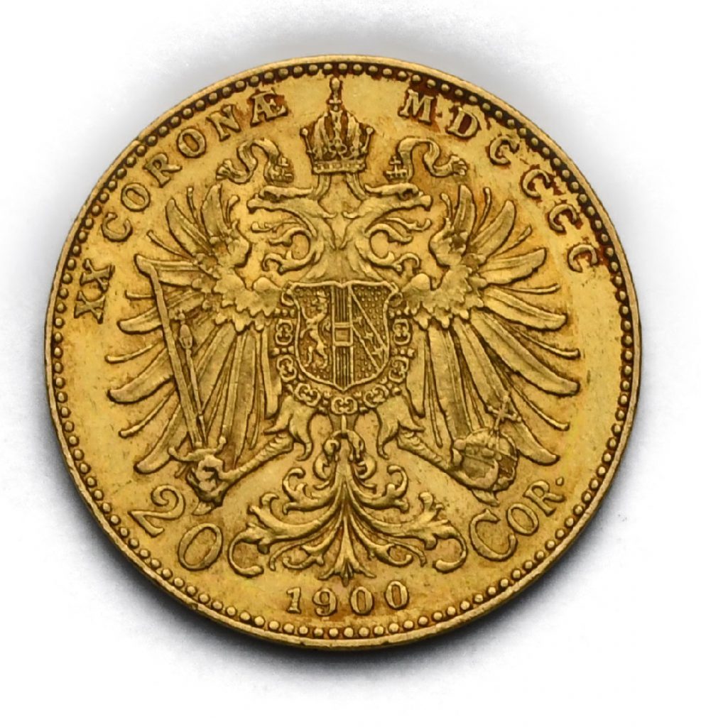 20 Koruna Františka Josefa I. 1900 bz
