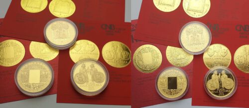 Sada 3 Mimořádných zlatých mincí 10 000 Kč ČNB