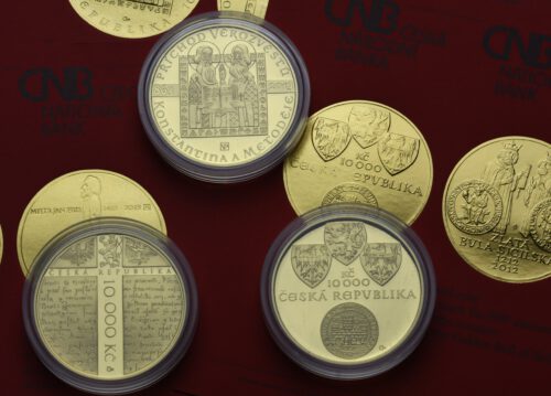 Sada 3 Mimořádných zlatých mincí 10 000 Kč ČNB