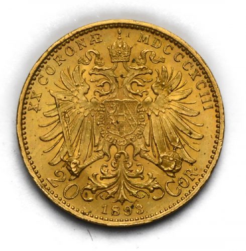 20 Koruna František Josef I. 1893 bz