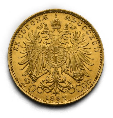 20 Koruna František Josef I. 1892 bz