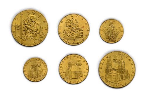 Zlatá sada 1 a 2 a 5 dukátů – Katedrály 1973