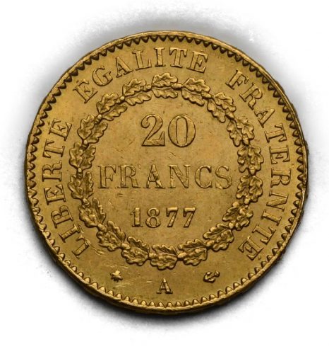 20 Frank Anděl – 1877