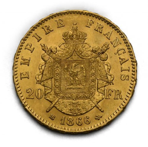 20 Frank Napoleon III. 1866