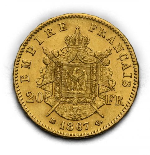 20 Frank Napoleon III. 1867