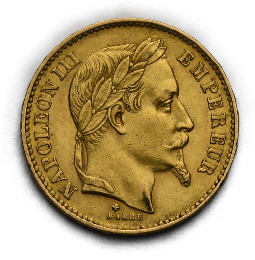 20 Frank Napoleon III. 1869