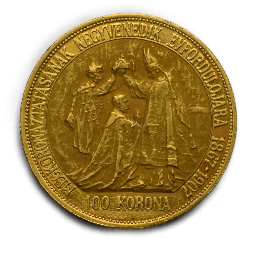 100 Koruna František Josef I. 1907 – 40. výročí korunovace