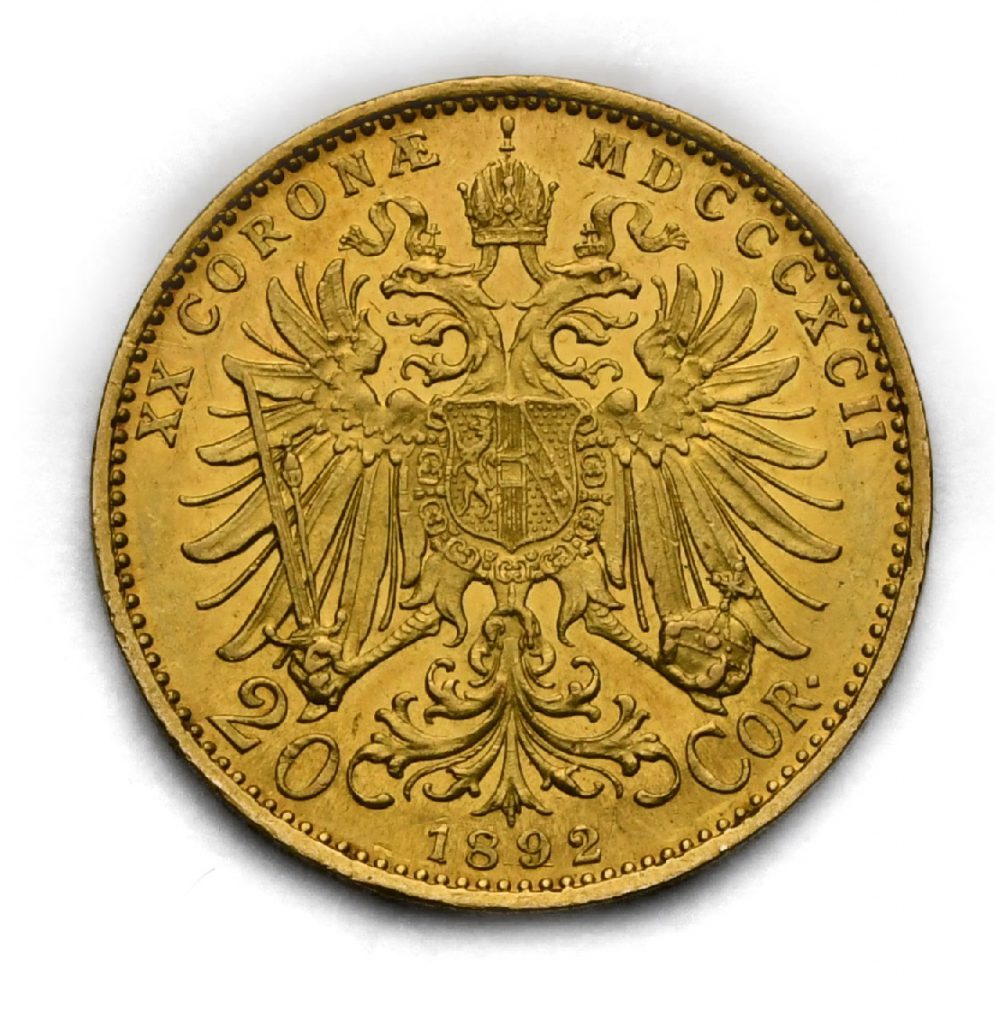 20 Koruna František Josef I. 1892 bz