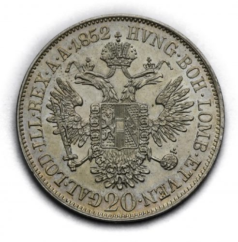 20 Krejcar Františka Josefa I. 1852 A – Hlava doleva