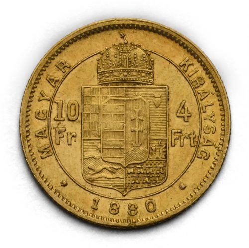 4 Forint Františka Josefa I. 1880 KB