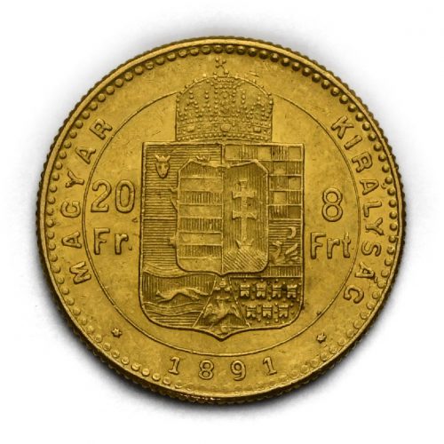 8 Zlatník Františka Josefa I. 1891 KB – Se znakem Fiume