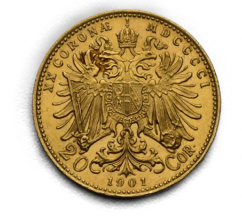 20 Koruna Františka Josefa I. 1901 bz