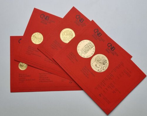 Kompletní sada Zlatých mincí Koruna Česká 1996 BK