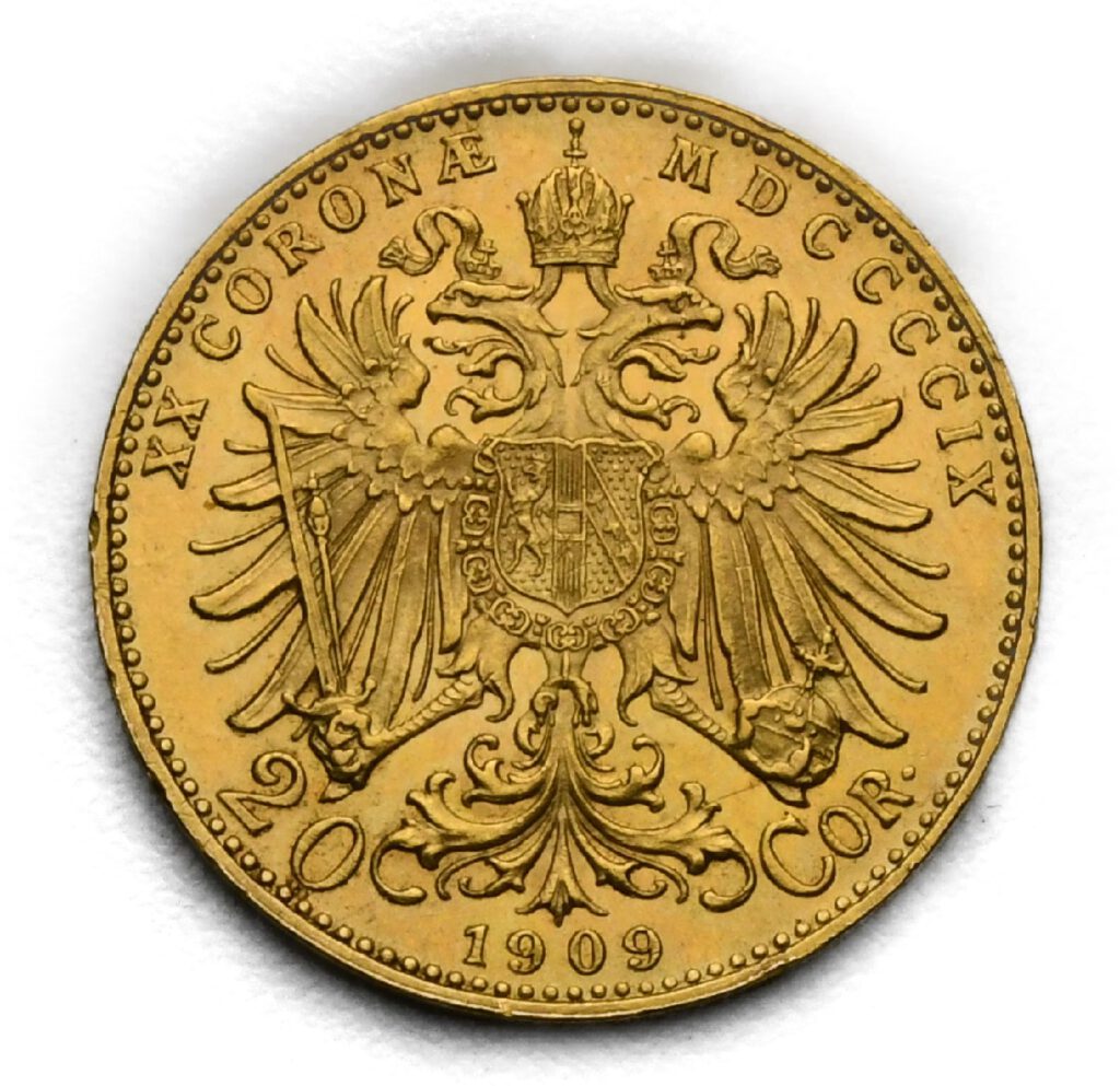 20 Koruna Františka Josefa I. 1909 Marschall
