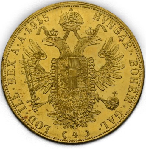 4 Dukát Františka Josefa I. 1915 – Původní ražba