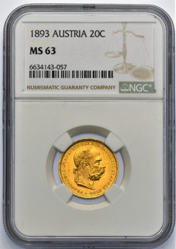 20 Koruna František Josef I. 1893 bz