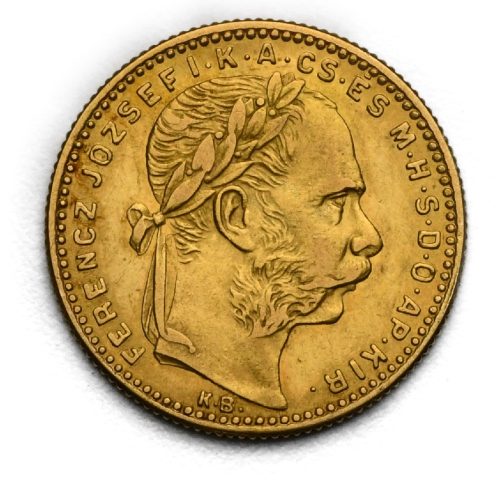 8 Zlatník František Josef I. 1890 KB – Se znakem Fiume