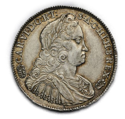 1/2 Tolar Karel VI. 1738 KB