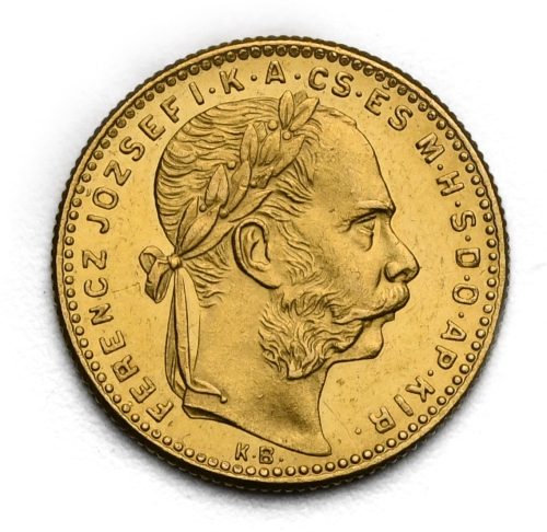 8 Zlatník František Josef I. 1891 KB – Se znakem Fiume