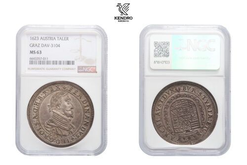 Thaler 1623. Graz. Rare in this condition!