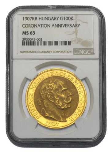 100 Koruna František Josef I. 1907 – 40. výročí korunovace