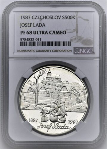 500 Koruna 1987 Josef Lada Proof